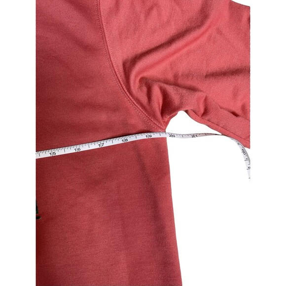 Motherhood Is Just a Walk In the Park Sweatshirt T-Rex Crewneck Large Coral - Picture 7 of 8